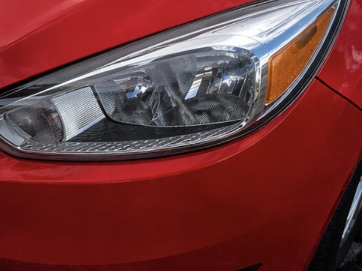Clear restored headlight after professional restoration